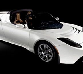 TESLA ROADER WHITE (C) Unknown Artist electric car