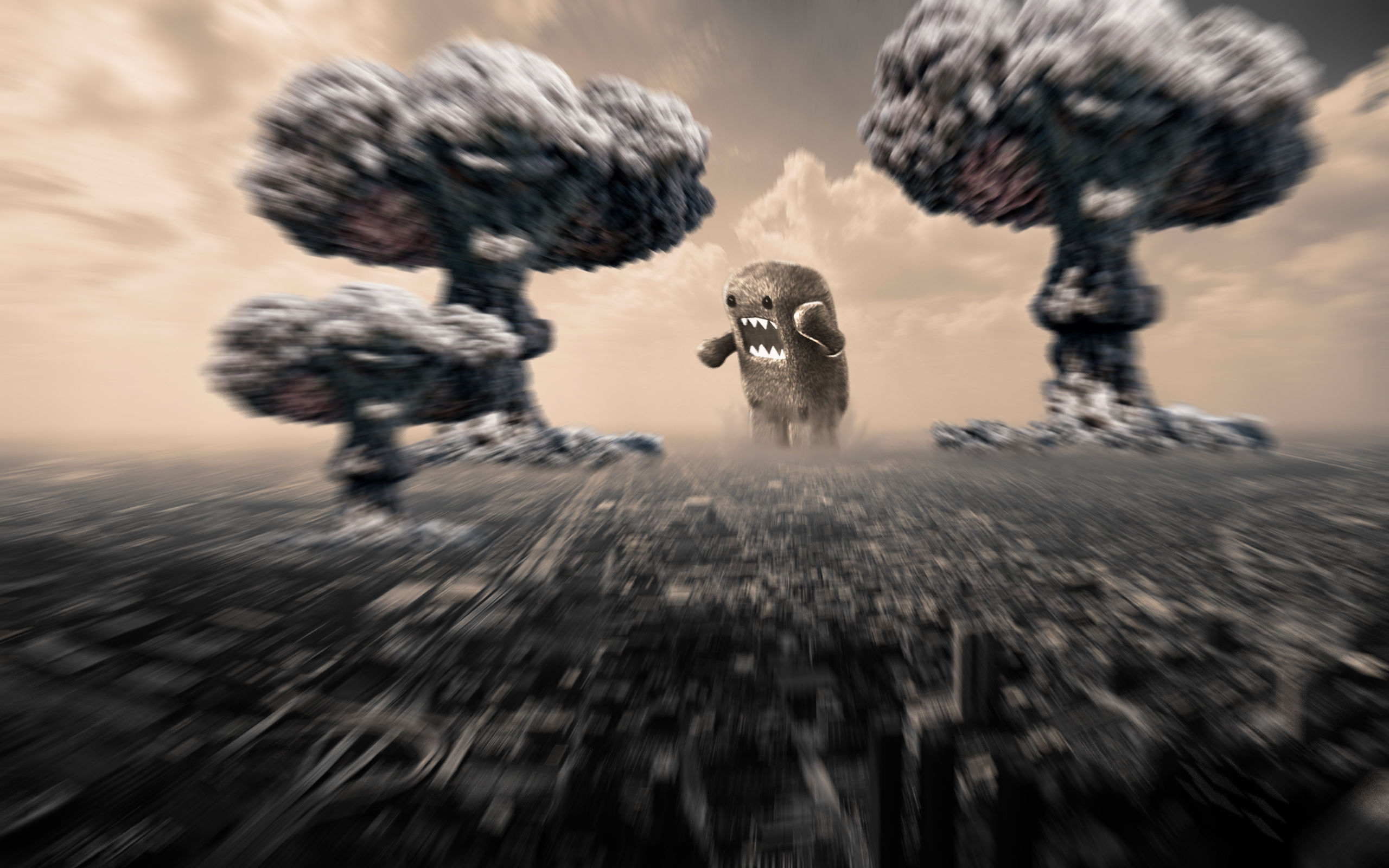 monster in city nuked