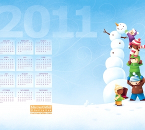 2011 Winter Calendar (C) Marcus Cutler Illustration lustra