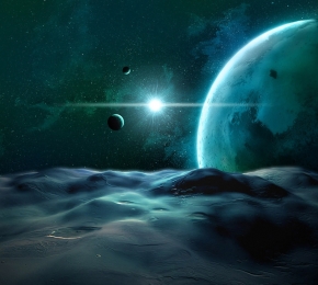 320 × 480 Outer Space Inspired iPhone Wallpaper Designs (C) Apple sign