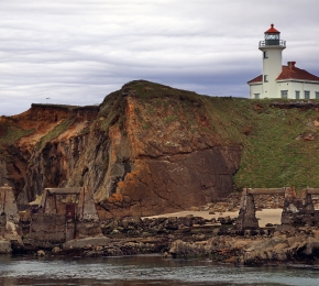 Gregory Point Lighthouse By Robert Bynum (C) Unknown Artist house