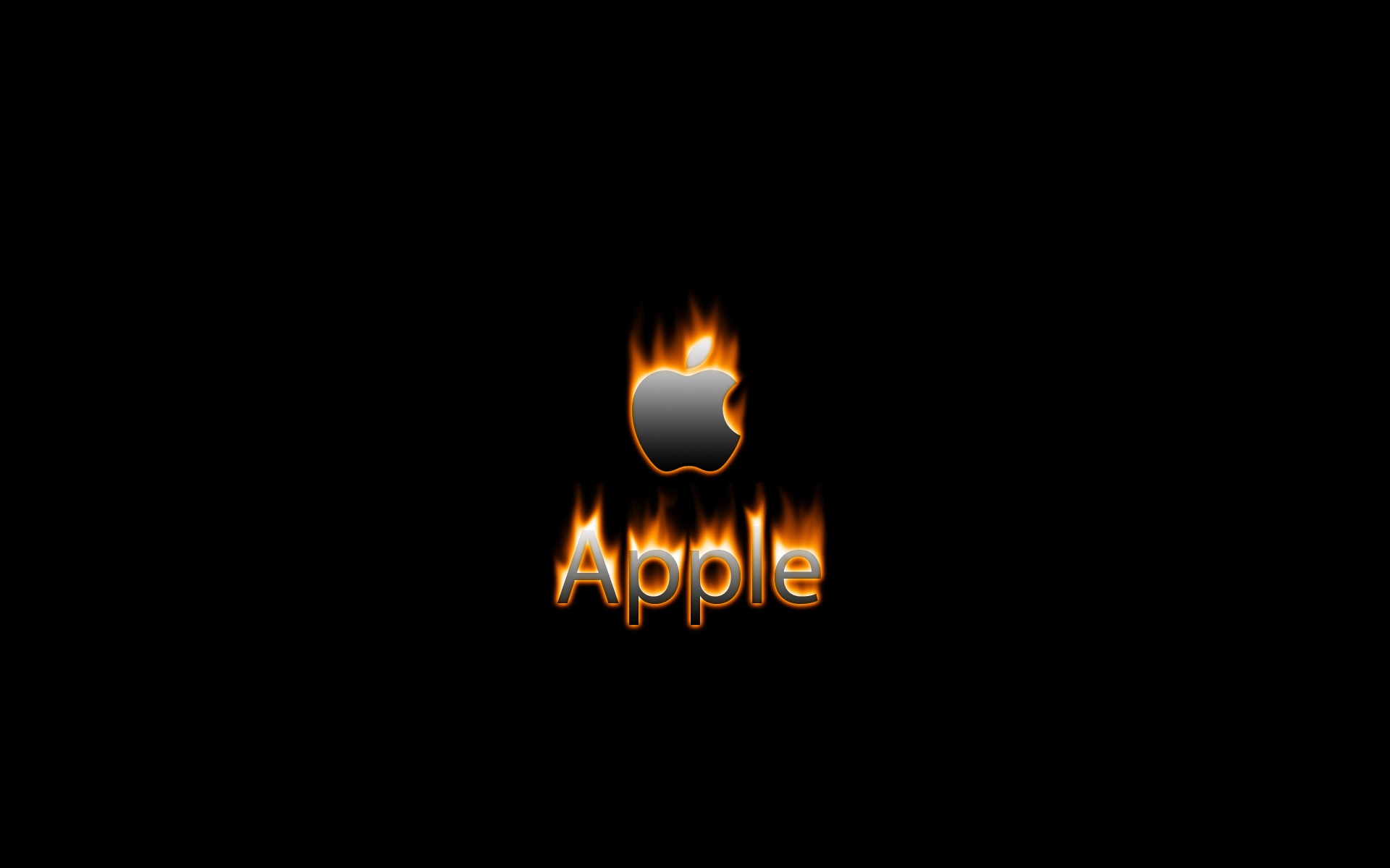 Fire Apple Desktop Wallpaper