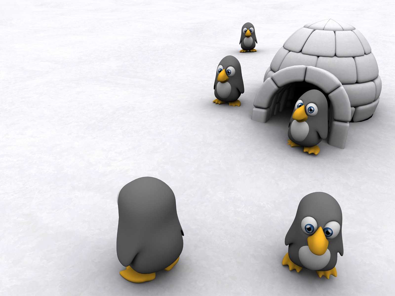 Предпросмотр заставки Cute Linux для телефона LG DoublePlay.