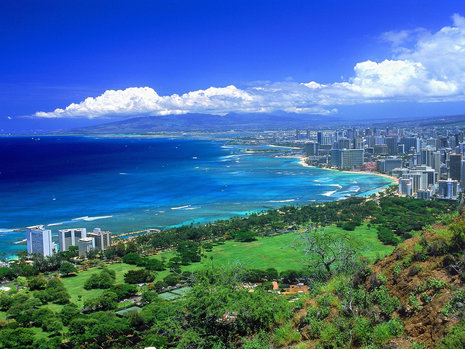 View From Diamond Head, Oahu, Hawaii