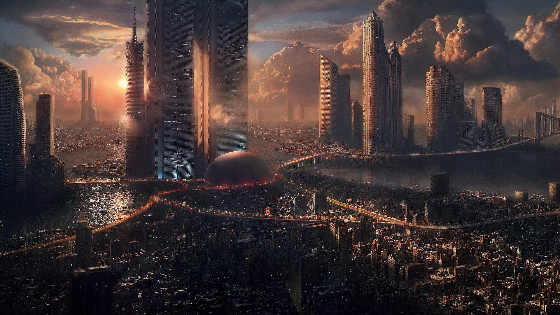 Futuristic City Desktop Wallpaper Futuristic City Desktop Wallpaper